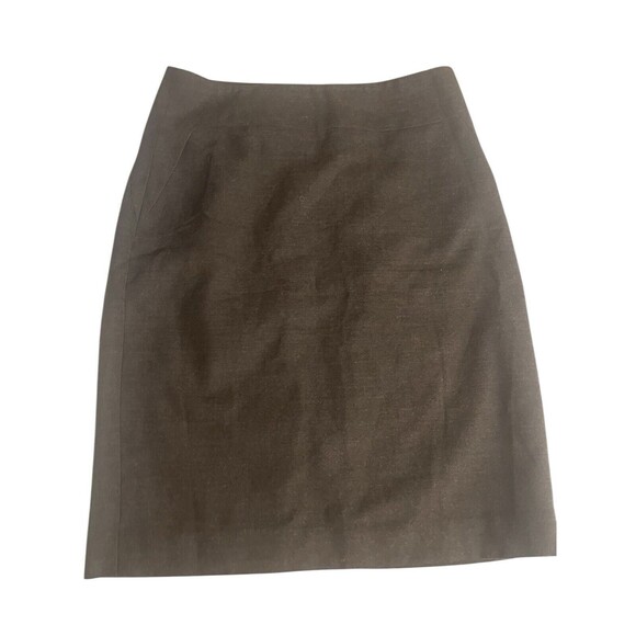 Banana Republic Skirt Mini Size 4 Stretch Lined Side Zip Brown - Picture 1 of 10